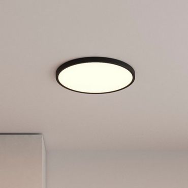 Nordlux Oja Smart - plafondlamp - Ø 42 x 2,3 cm - 20W - dimfunctie via app - 2700-6500K - zwart