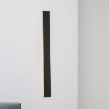 Nova Luce Seline - wandlamp - 7,5 x 2,7 x 90 cm - 36W LED incl. - IP44 - zandzwart
