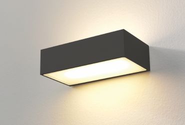 Artdelight Eindhoven150 - wandlamp - 18,2 x 10 x 5 cm - 2 x 8W dimbare LED incl. - IP54 - zwart
