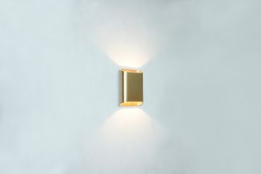 Artdelight Diaz Small - wandverlichting - 4 x 10 x 15 cm - 2 x 3W LED incl. - IP54 - warm goud
