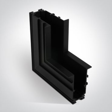 ONE Light magnetisch railsysteem MIDI - vertikaal inbouwhoekprofiel - 11 x 4,4 x 6,8 cm - zwart