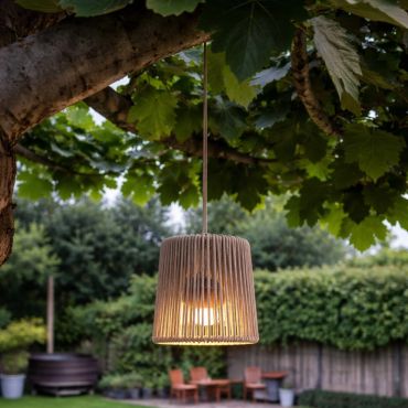 New Garden Conta Mini - hanglamp met oplaadbare lichtbron en afstandsbediening - Ø14,5 x 314,6 cm - 3W LED incl. - IP54 - taupe