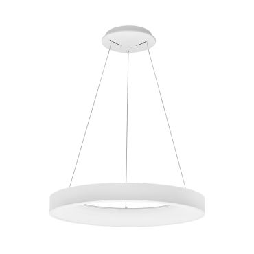 Nova Luce Rando Thin - hanglamp - Ø 60 x 120 cm - 50W dimbare LED incl. - zandwit - warm witte lichtkleur