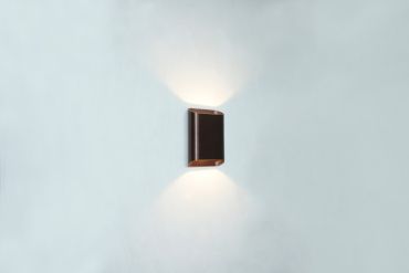 Artdelight Diaz Small - wandverlichting - 4 x 10 x 15 cm - 2 x 3W LED incl. - IP54 - geborsteld brons
