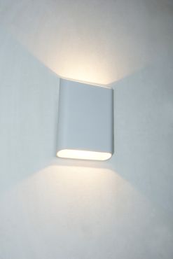 Artdelight Diaz Large - wandverlichting - 4 x 14,5 x 20 cm - 2 x 6W LED incl. - IP65 - wit