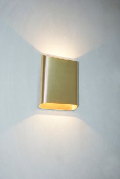 Artdelight Diaz Large - wandverlichting - 4 x 14,5 x 20 cm - 2 x 6W LED incl. - IP65 - warm goud