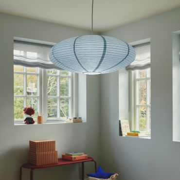 Nordlux Villo - papieren lampenkap zonder pendel - Ø 60 x 24 cm - blauw