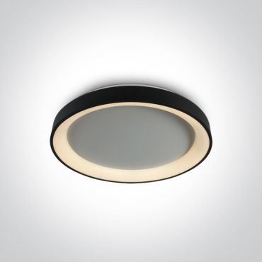 ONE Light LED Decorative Plafo - plafondverlichting - Ø 37,5 x 5,7 cm - 30W dimbare LED incl. - zwart