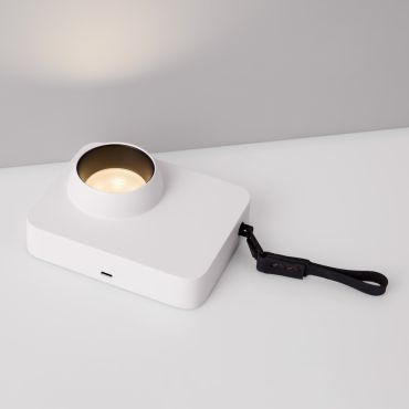 Nova Luce Kedros - oplaadbare tafellamp -  14 x 11 x 5 cm - 3W dimbare LED incl. - wit