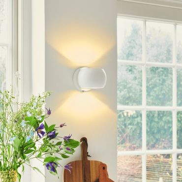 Nordlux Belir - wandlamp - Ø 13 x 11 x 15,6 cm - wit