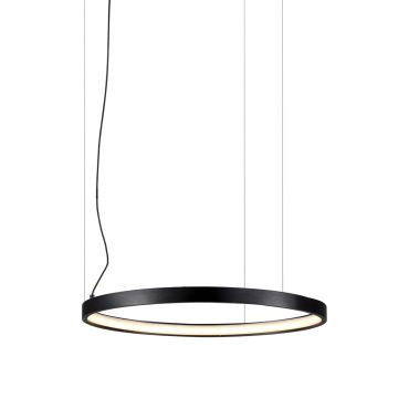 VK Lighting Circulus - hanglamp - Ø 52,7 x 200 cm - 24W dimbare LED incl. - zwart