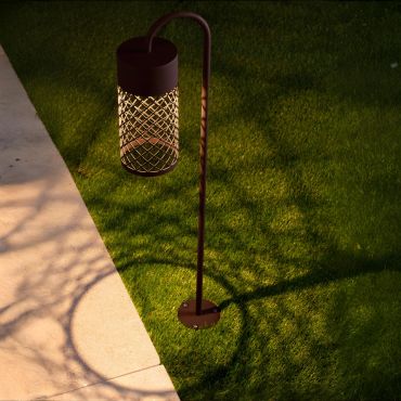 Nova Luce Motley - tuinpaal - Ø 10 x 70 x 18,5 cm - 9W LED incl. - IP65 - corten