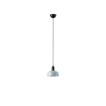 Faro Tatawin S - hanglamp - Ø 18,4 x 208,1 cm - satijnzwart en glanzend grijsblauw