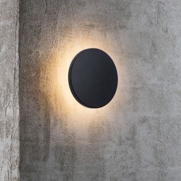 Nordlux Artego - buiten wandverlichting - Ø 15 x 5 cm - 8W LED incl. - IP54 - zwart