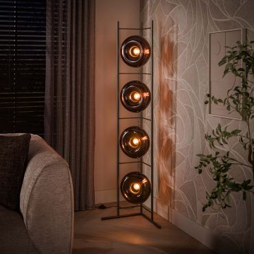 Vico Soll - vloerlamp - 33 x 168 cm - sienna bruin