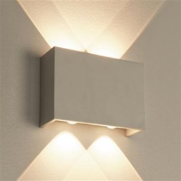 Projectlight Helmut - wandverlichting - 8 x 4 x 12,5 cm - 7W dimbare LED incl. - wit