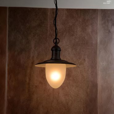 Lucide Aruba - hanglamp - Ø 25 x78 cm - IP44 - roestbruin