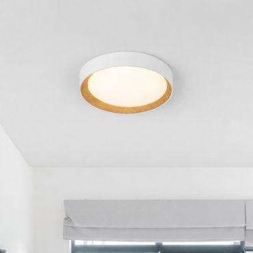 Nova Luce Stake - plafondlamp - Ø 45 x 8 cm - 40W dimbare LED incl. - zandwit