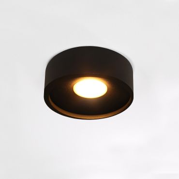 Artdelight Orlando - plafondverlichting - Ø 14 x 5 cm - 10W dimbare LED incl. - zwart