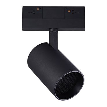 VK Lighting Kona - magnetisch railsysteem - railspot met honinggraat - 13,9 x 7,5 x 17 cm - 17W dimbare LED incl. - zwart