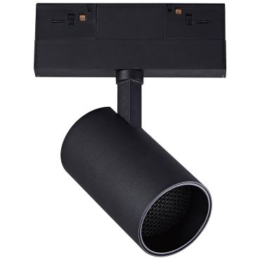 VK Lighting Kona - magnetisch railsysteem - railspot met honinggraat - 13,9 x 6,2 x 15,9 cm - 13W dimbare LED incl. - zwart