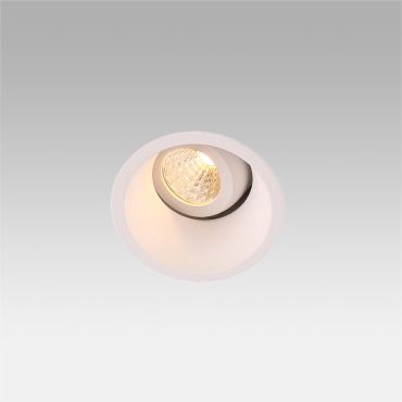 Faro Fox Orientable - inbouwspot - Ø 50 mm, Ø 45 mm inbouwmaat - 3-5W dimbare LED incl. - mat wit