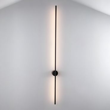 Nova Luce Aden - wandlamp - 1,5 x 6,5 x 120 cm - 20W LED incl. - zandzwart