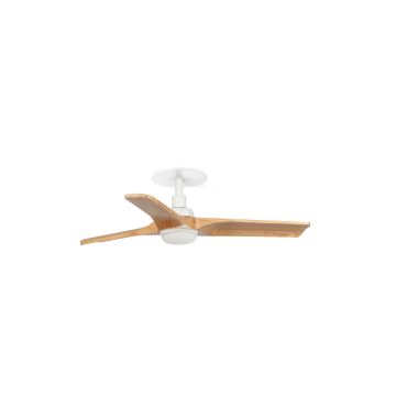 Faro Heywood S - plafondventilator met licht en inbouwrozet - Ø 90 cm - mat wit en den