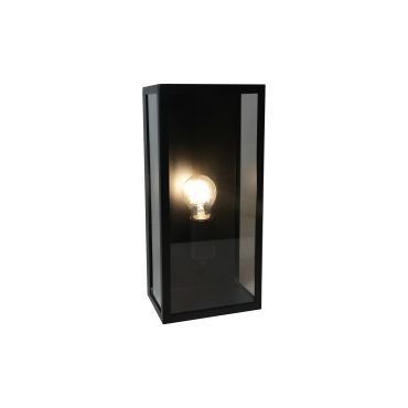 Artdelight Rowin - wandlamp - 16 x 11 x 35 cm - IP44 - zwart