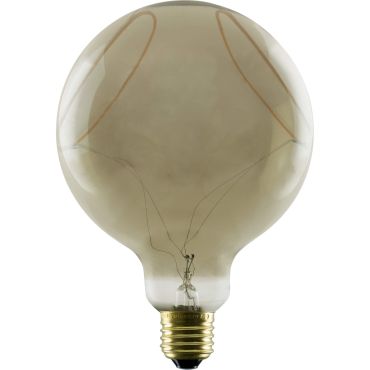 Segula LED lamp - Illusion Globe Two Crescent Cat &amp; Eye - Ø 12,5 x 18 cm - E27 - 8W dimbaar - 1900K - gerookt