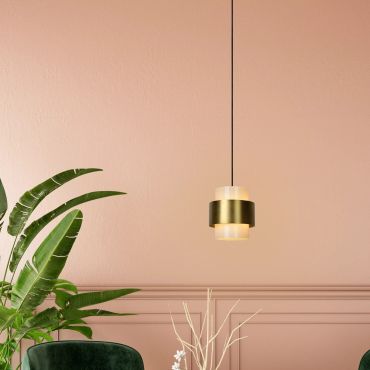 Lucide Firmin - hanglamp - Ø 20 x 150 cm - mat goud/messing