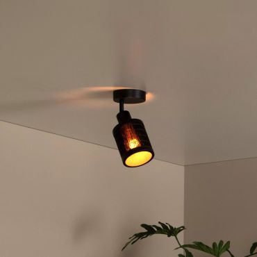 Lucide Tagalog - wandspot - Ø 10 x 23 cm - zwart