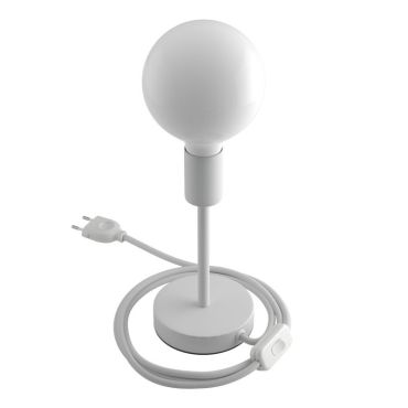 Creative Cables Alzaluce - tafellamp - Ø 12 x 24 cm - metaal - wit