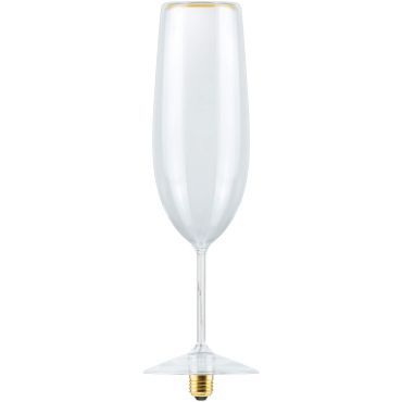 Segula LED lamp - Floating Champagne - Ø 8 x 35 cm - E27 - 4W dimbaar - 2200K - transparant