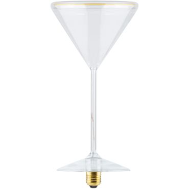 Segula LED lamp - Floating Martini - Ø 12 x 25 cm - E27 - 6W dimbaar - 2200K - transparant