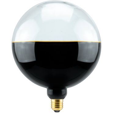Segula LED lamp - 2Tone Globe - Ø 18,8 x 24,5 cm - E27 - 6W dimbaar - 1900K - zwart en transparant