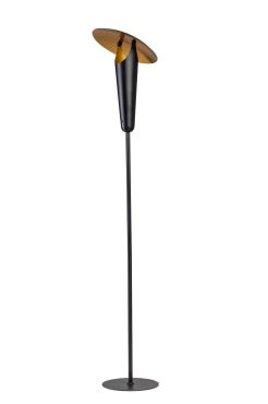 ETH The Britt - vloerlamp - Ø 30 x 151 cm - zwart en messing