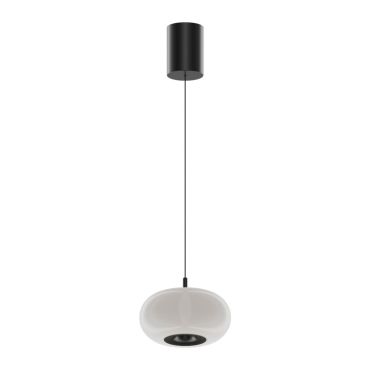 VK Lighting Arbor - hanglamp - Ø 20 x 325,3 cm - 12W dimbare LED incl. - wit en zwart