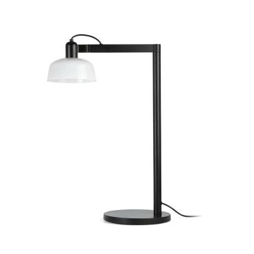 Faro Tatawin - tafellamp - 25 x 45,4 x 57,5 cm - zwart en melkglas
