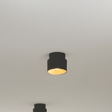 Nordlux Torone - opbouwspot - Ø 13,6 x 10,6 cm - zwart met goud