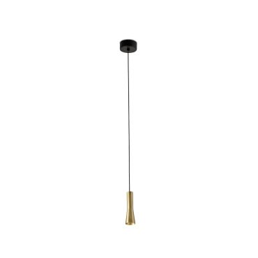 Faro Nina - hanglamp -  Ø 4 x 13 cm - 4W LED incl. - satijn goud