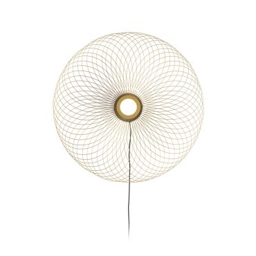 SHOWROOMMODEL - VK Lighting Synnefo - wandverlichting met kabelschakelaar en stekker - Ø 74 x 7 cm - 8W LED incl. - goud
