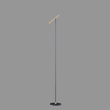 Artdelight Kansas - vloerlamp - 20 x 25 x 140 cm - 6W dimbare LED incl. - zwart en champagne