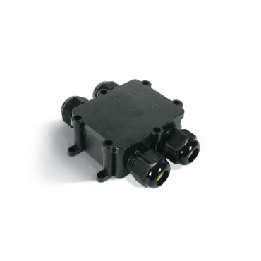 ONE Light - waterdichte kabeldoos 2 in / 2 uit - IP67 - zwart