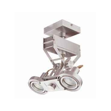 Artdelight Koln - opbouwspot 2L - 18 x 18 x 28 cm - 2 x 5W dimbare LED incl. - aluminium