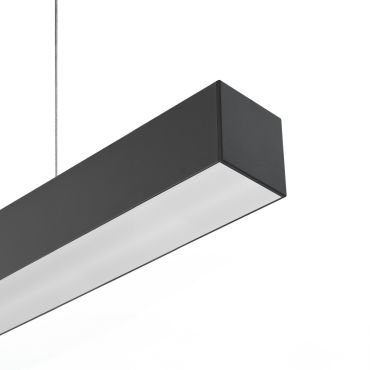 Lichtkoning Line - hanglamp - 5,3 x 5,3 cm profiel - 28,8W LED per meter - zwart