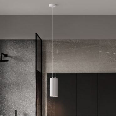 Nova Luce Mao - hanglamp - Ø 5,5 x 200 cm - IP44 - zandwit