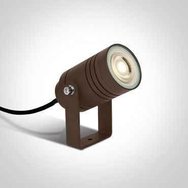 ONE Light GU10 Garden - grondspot op piek - 13,2 x 11,2 cm - IP65 - bruin