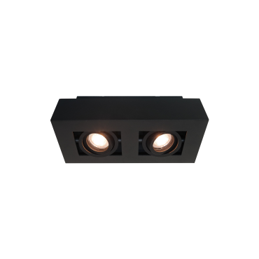 Artdelight Bosco - opbouwspot 2L - 25 x 14 x 8,6 cm - zwart