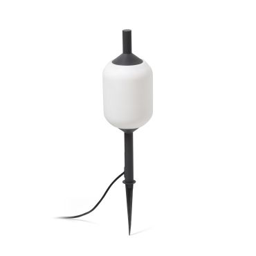 Faro Saigon - grondspot op piek met stekker - Ø 17 x 73 cm - IP65 - mat wit